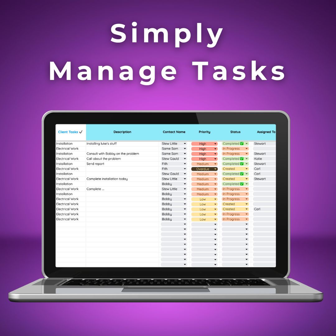 Sheetify Tasks - Google Sheets Task Tracker (Google Tasks App Integration)
