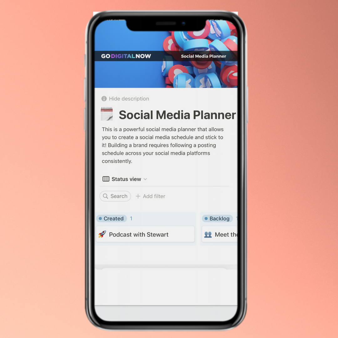 Social Media Planner and Content Calendar + Marketing Blueprint