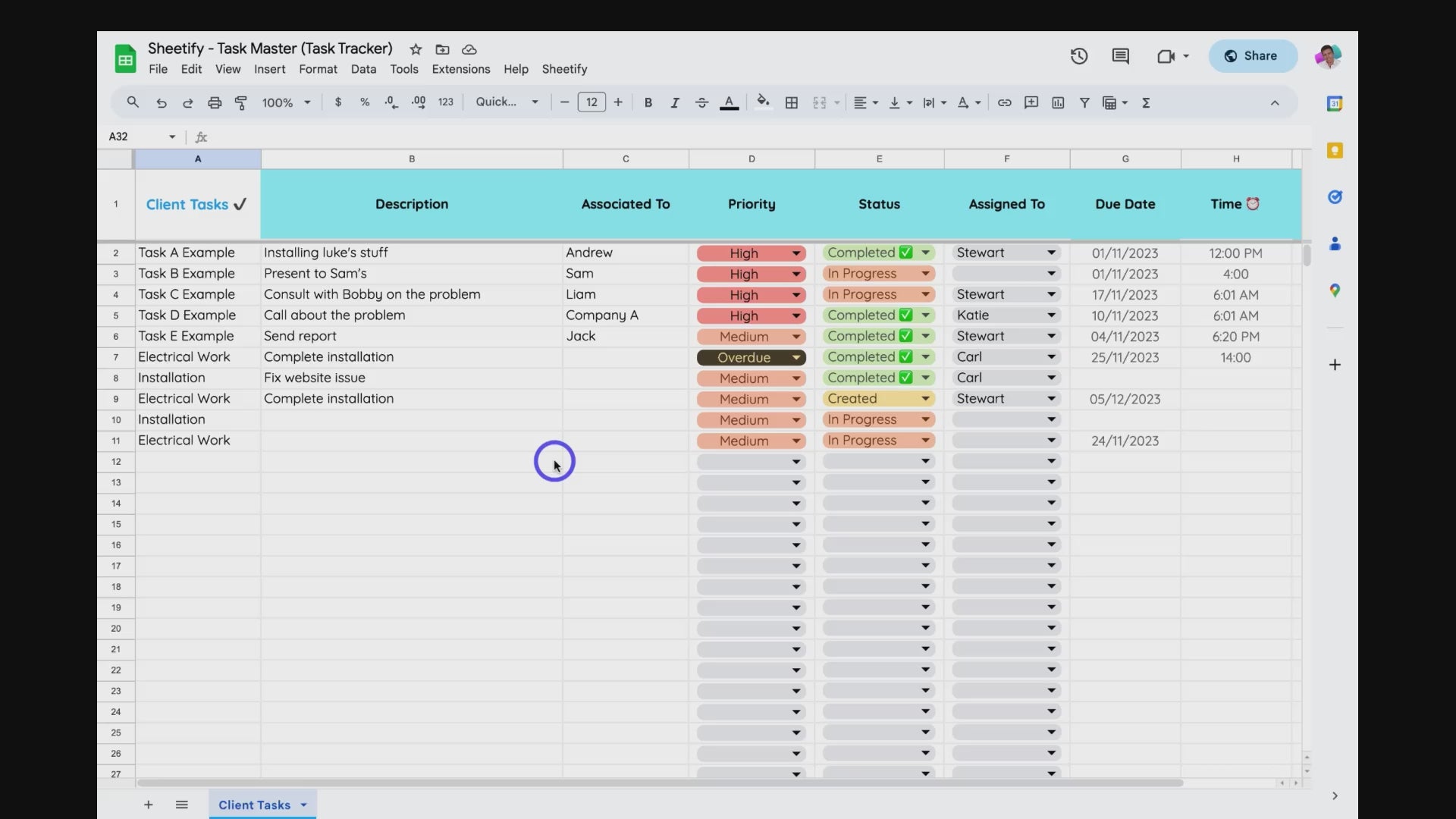 Sheetify Tasks - Google Sheets Task Tracker (Google Tasks App Integrat ...