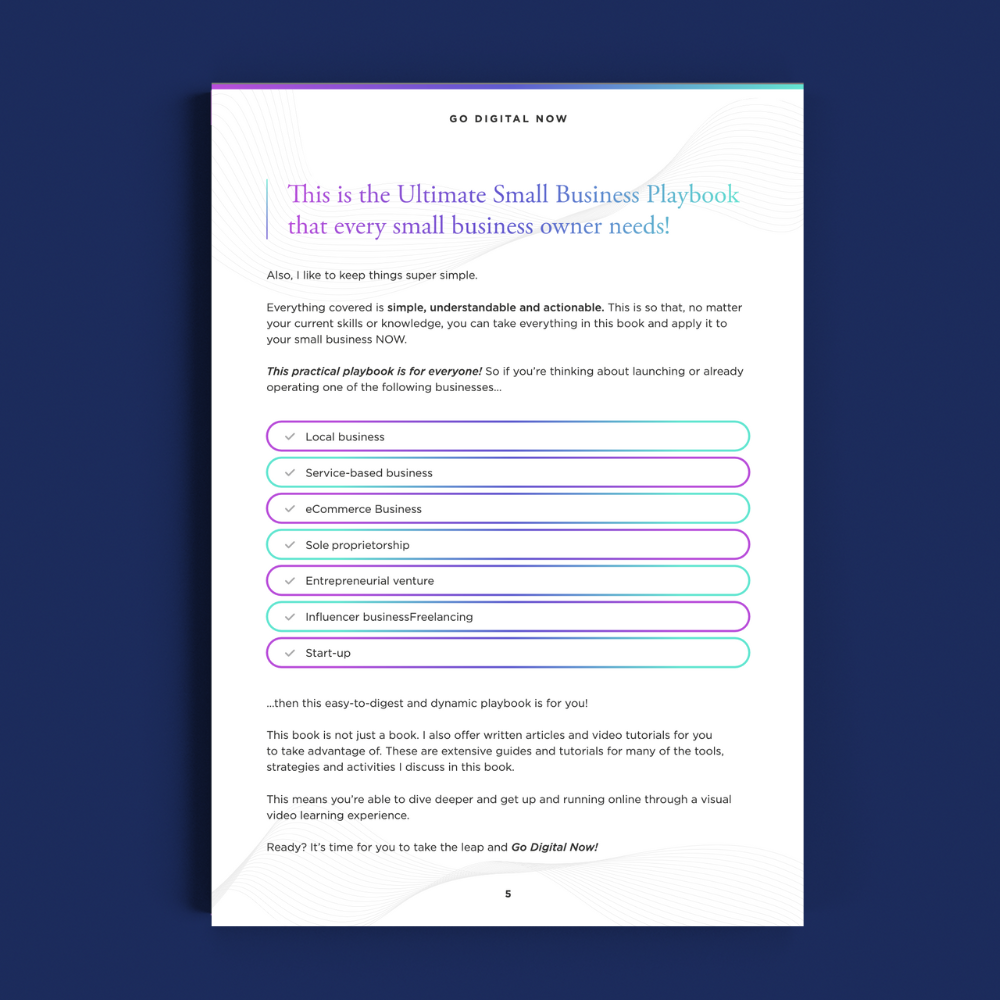 Go Digital Now - The ULTIMATE Small Business Playbook (Ebook)